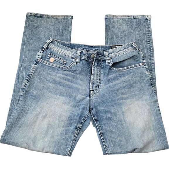 Buffalo David Bitton Jeans 33X34 Light Wash Relaxed Straight Stretch Driven-X - Picture 2 of 7